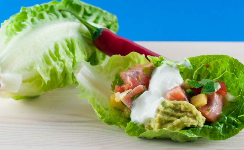 Hverdagsmat – Laksetaco ceviche med salatbladlefse